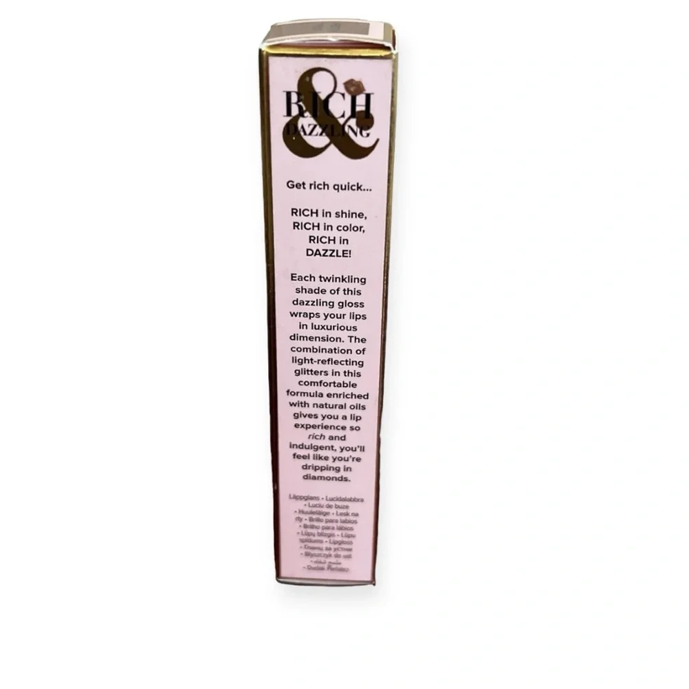 💎 Too Faced Rich & Dazzling Sparkling Pretty Penny Lip Gloss NIB Full-Size